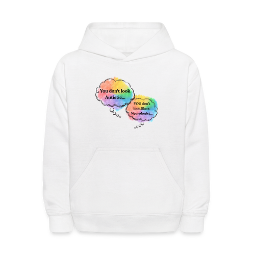 Don't Look Autism Hoodie KIDS - White - white