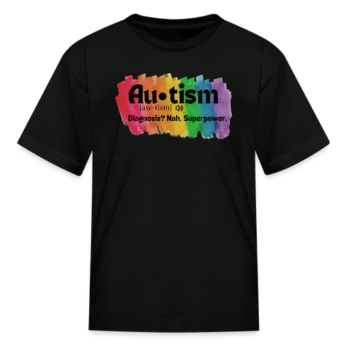 Autism Diagnosis Unisex T-Shirt - Black KIDS - black