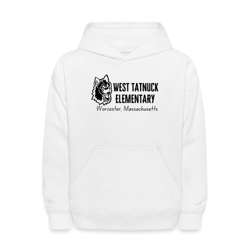 West Tatnuck Elementary Kids Hoodie 070 - white