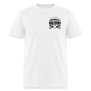 Baseball Mom 2 Customizable Unisex T-Shirt Black - white