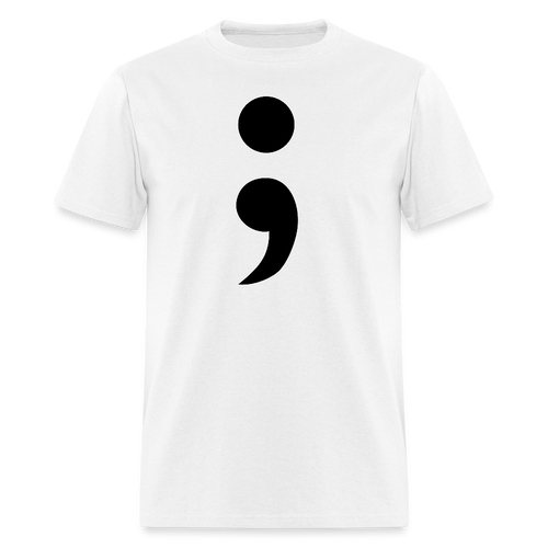 Semicolon T-Shirt (Unisex) - White - white