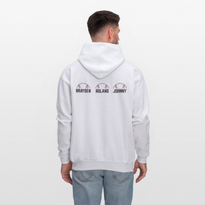 Baseball Mom 2 Customizable Hoodie White - white