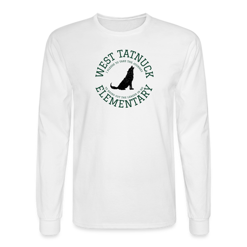 West Tatnuck Elementary Adult Long Sleeved T-Shirt - 015 - white