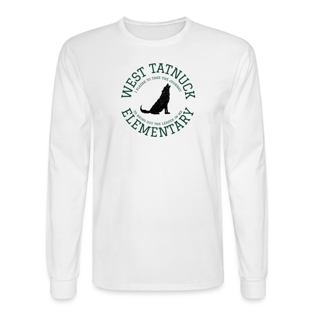 West Tatnuck Elementary Adult Long Sleeved T-Shirt - 015 - white