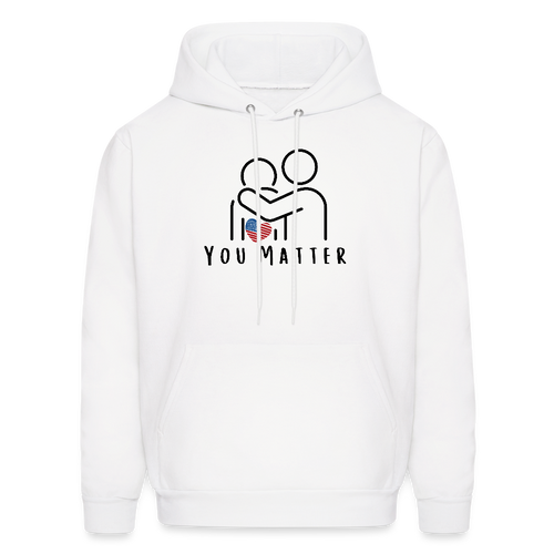 You Matter With Heart Hoodie - White - white
