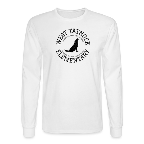 West Tatnuck Elementary Adult Long Sleeved T-Shirt - 014 - white