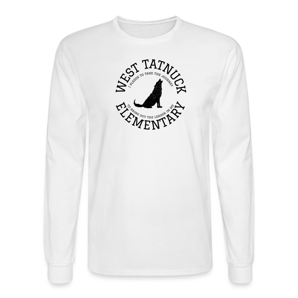 West Tatnuck Elementary Adult Long Sleeved T-Shirt - 014 - white