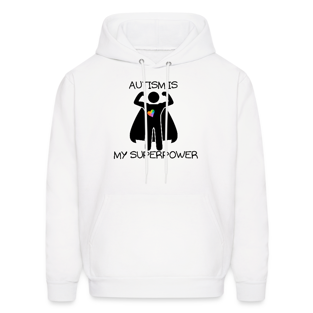 Autism is My Superpower Hoodie White - white