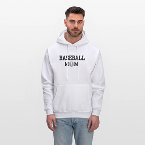 Baseball Mom Customizable Hoodie - White - white