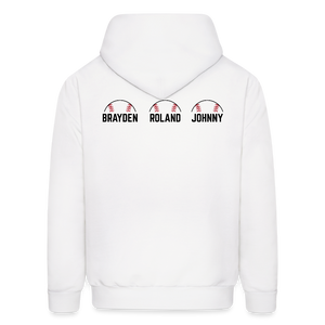 Baseball Mom 2 Customizable Hoodie White - white