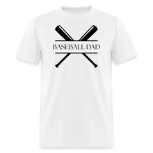 Load image into Gallery viewer, Baseball Dad Customizable Unisex T-Shirt - White - white