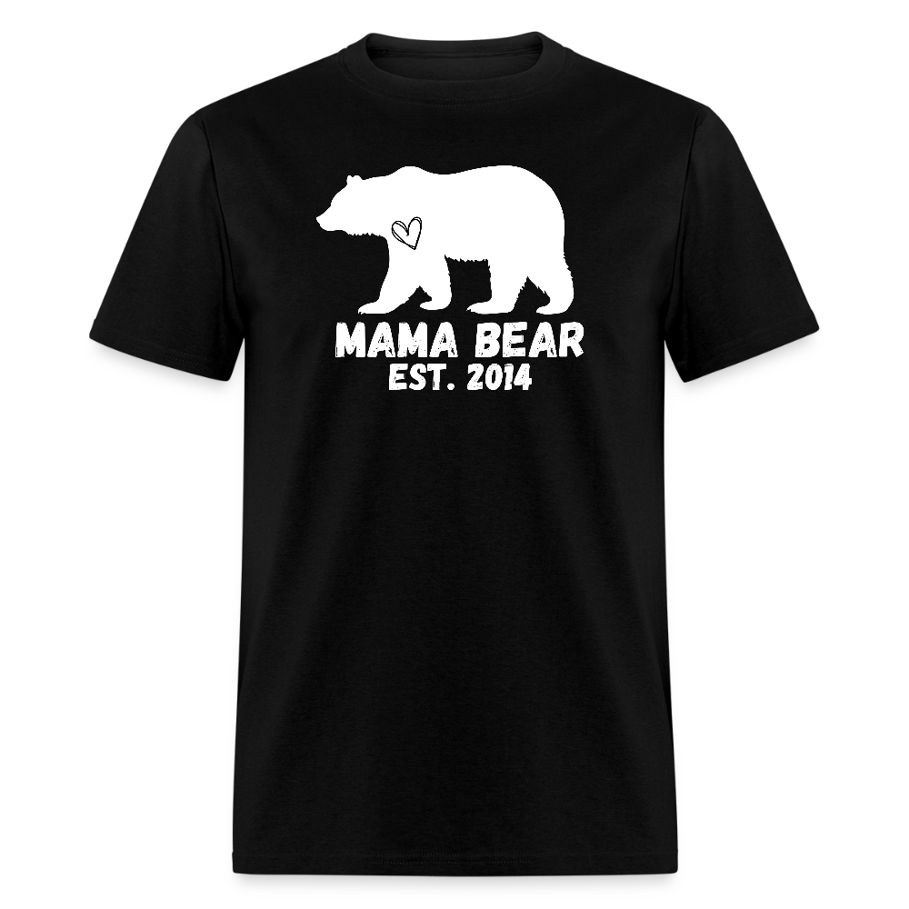 Mama Bear Customizable Unisex T-Shirt Black - black