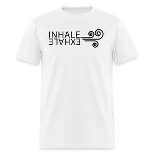 Inhale/Exhale Unisex T-Shirt - white