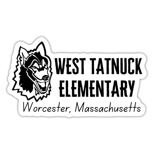 West Tatnuck Elementary Sticker 094 - white matte