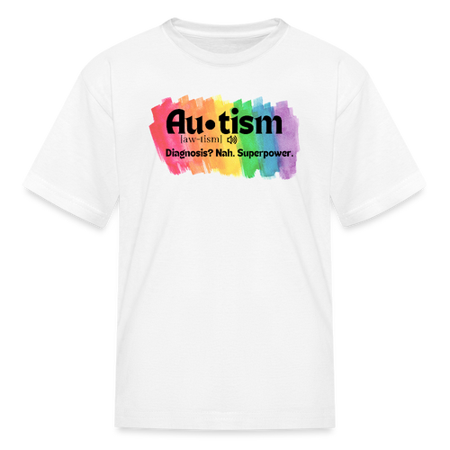 Autism Diagnosis Unisex T-Shirt - White KIDS - white