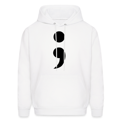 Semicolon Hoodie - White - white