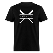 Load image into Gallery viewer, Baseball Dad Customizable Unisex T-Shirt - Black - black