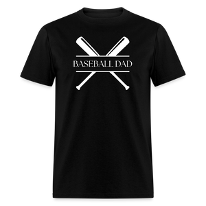 Baseball Dad Customizable Unisex T-Shirt - Black - black