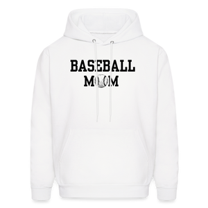 Baseball Mom Customizable Hoodie - White - white