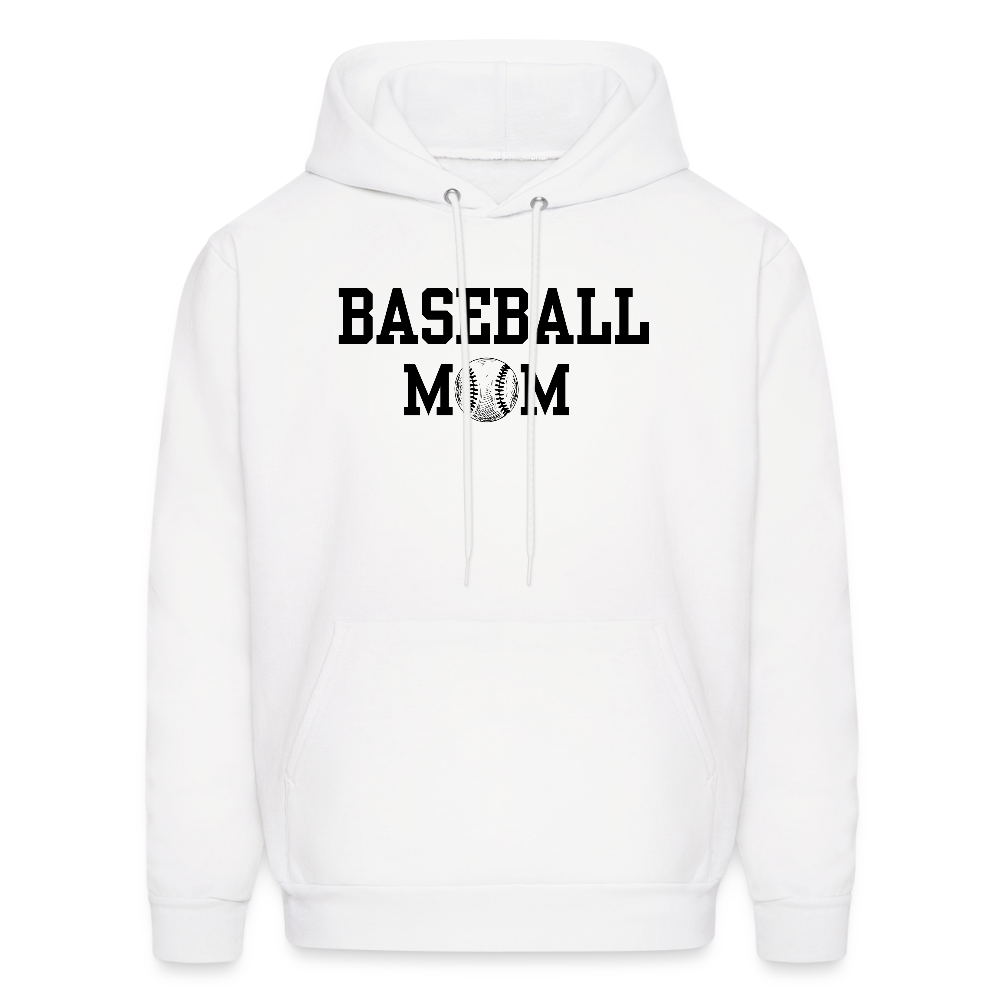 Baseball Mom Customizable Hoodie - White - white