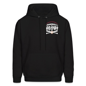 Baseball Mom 2 Customizable Hoodie Black - black