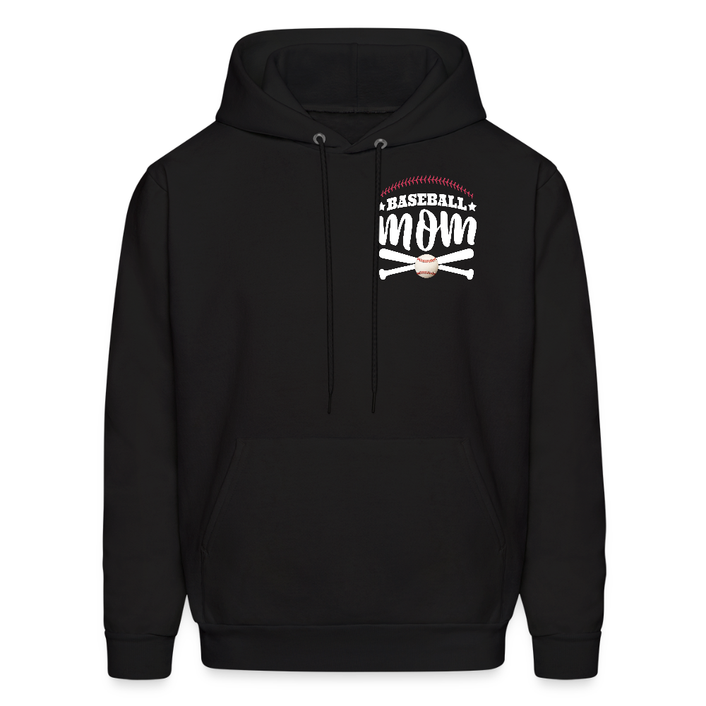 Baseball Mom 2 Customizable Hoodie Black - black
