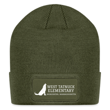 Load image into Gallery viewer, West Tatnuck Elementary Adult Beanie 079 - olive