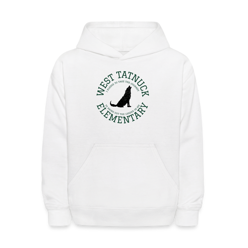 West Tatnuck Elementary Kids Hoodie 063 - white