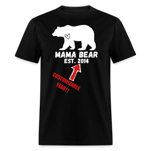 Mama Bear Customizable Unisex T-Shirt Black