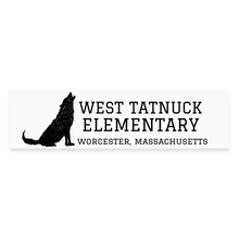 Load image into Gallery viewer, West Tatnuck Elementary Bumper Sticker - white matte