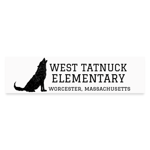 West Tatnuck Elementary Bumper Sticker - white matte