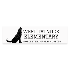 West Tatnuck Elementary Bumper Sticker - white matte