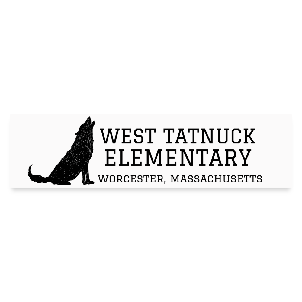 West Tatnuck Elementary Bumper Sticker - white matte