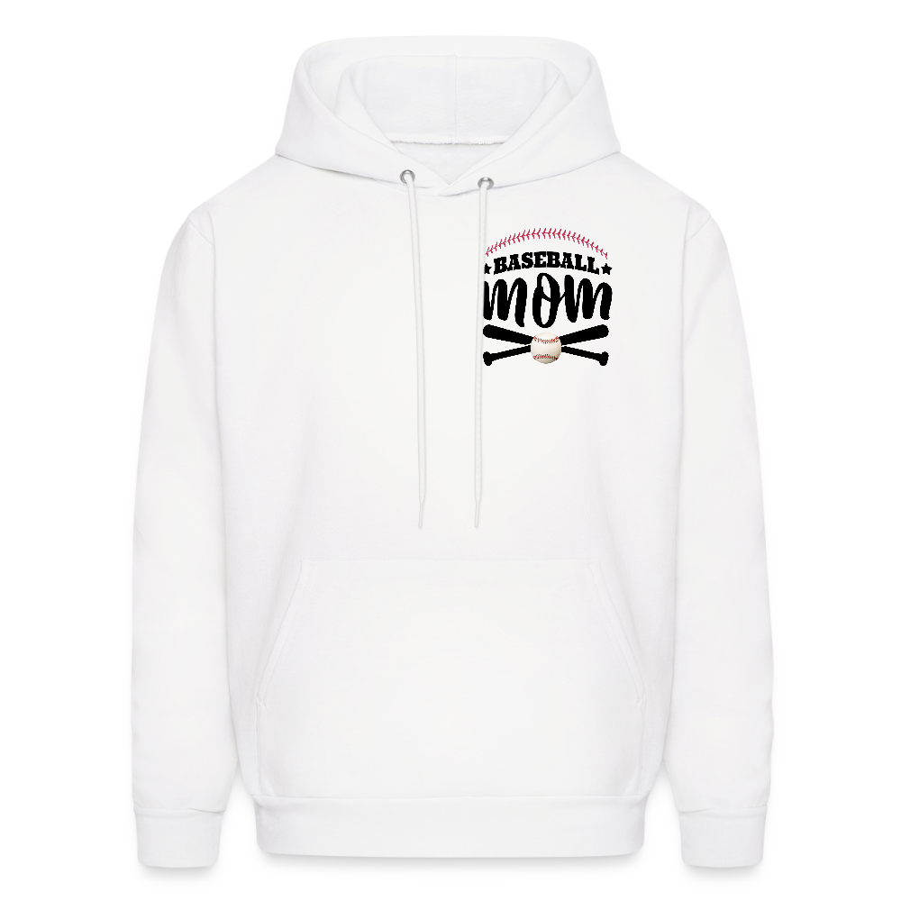 Baseball Mom 2 Customizable Hoodie White - white
