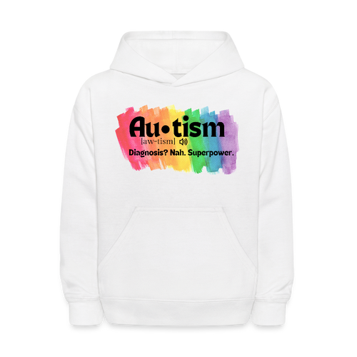 Autism Diagnosis Hoodie - White KIDS - white