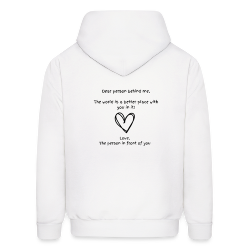 Dear person behind me Hoodie - white - white