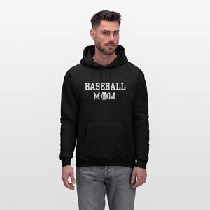 Baseball Mom Customizable Hoodie - Black - black