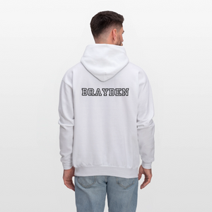 Baseball Mom Customizable Hoodie - White - white