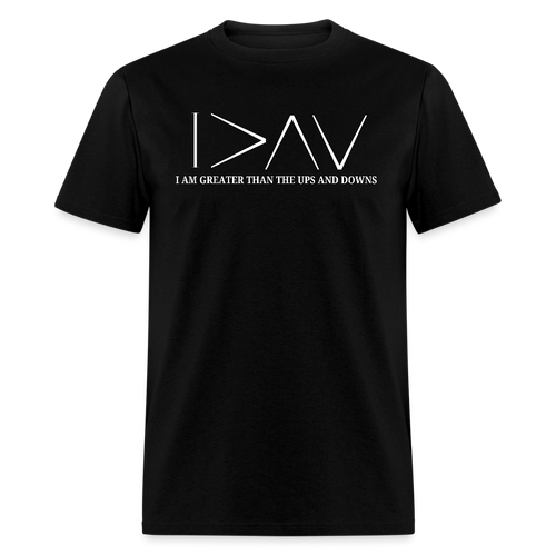 I am Greater Than Unisex T-Shirt Black - black