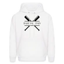 Load image into Gallery viewer, Baseball Dad Customizable Hoodie - White - white