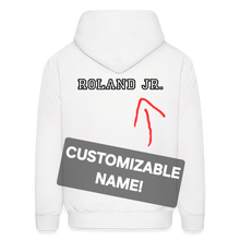 Load image into Gallery viewer, Baseball Dad Customizable Hoodie - White