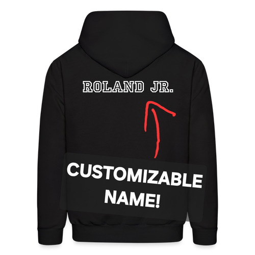 Baseball Dad Customizable Hoodie- Black