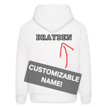 Load image into Gallery viewer, Baseball Mom Customizable Hoodie - White