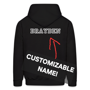 Baseball Mom Customizable Hoodie - Black