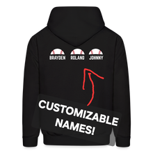 Load image into Gallery viewer, Baseball Mom 2 Customizable Hoodie Black