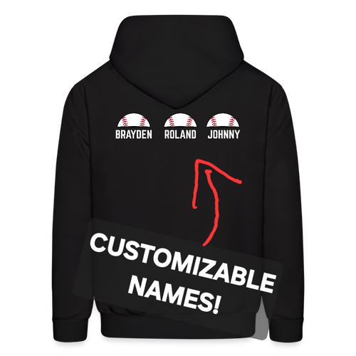 Baseball Mom 2 Customizable Hoodie Black