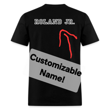 Load image into Gallery viewer, Baseball Dad Customizable Unisex T-Shirt - Black