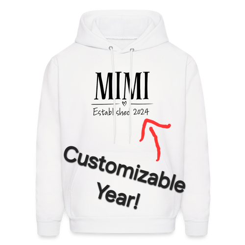 Mimi Customizable Hoodie - White