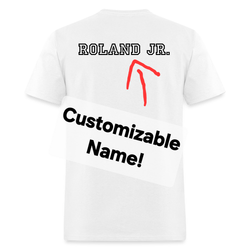 Baseball Dad Customizable Unisex T-Shirt - White