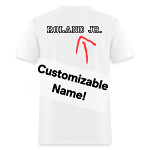 Baseball Dad Customizable Unisex T-Shirt - White